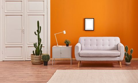 orange living room