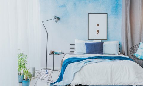 two-tone bedroom wall paint