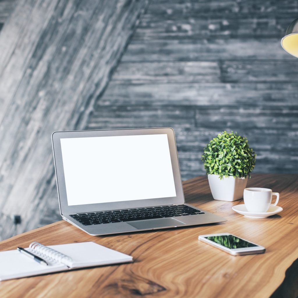 close up of desk with live edge