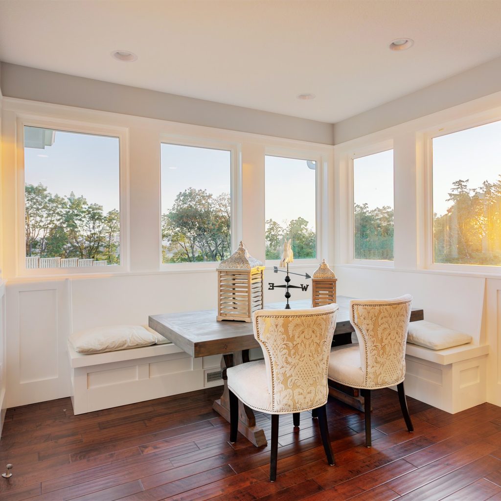 dining area with built in