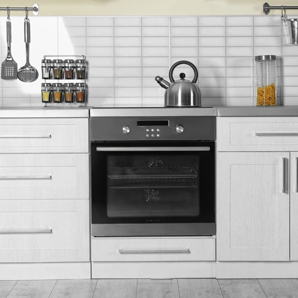 stovetop and oven in kitchen