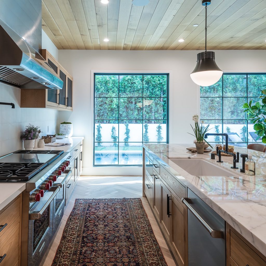 Shiplap kitchen ceiling