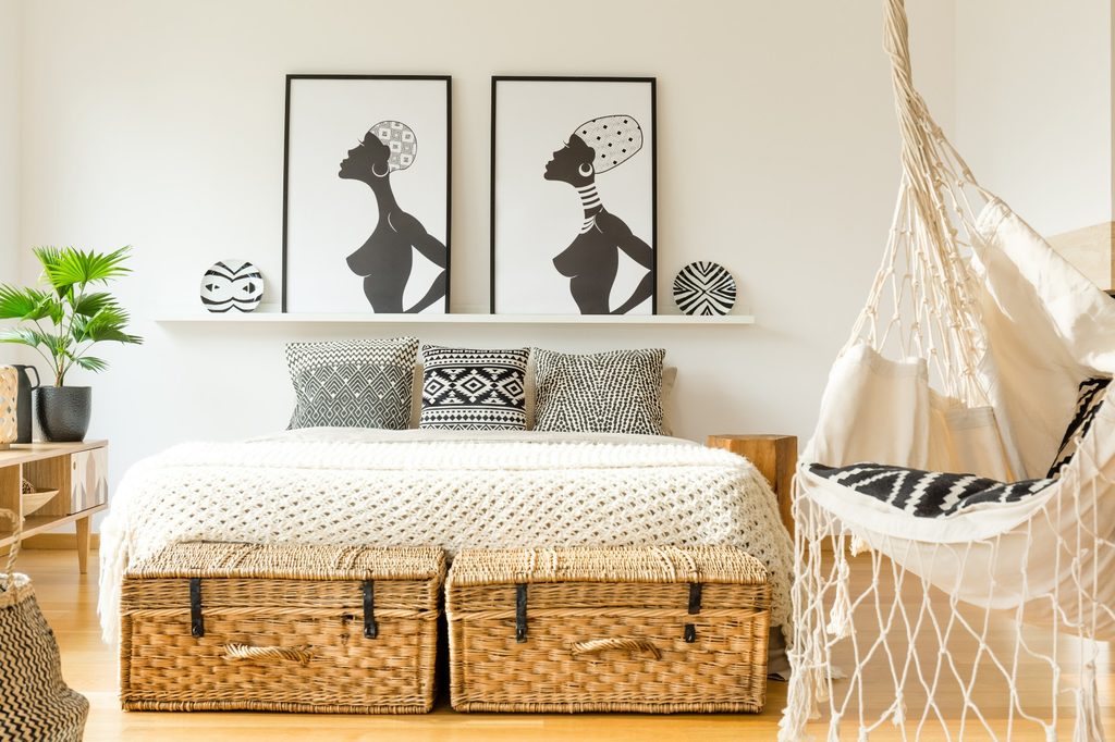 Boho-inspired bedroom