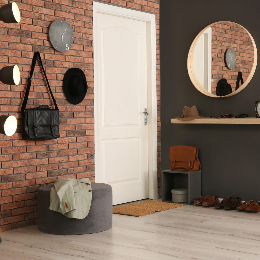 entryway with mirror