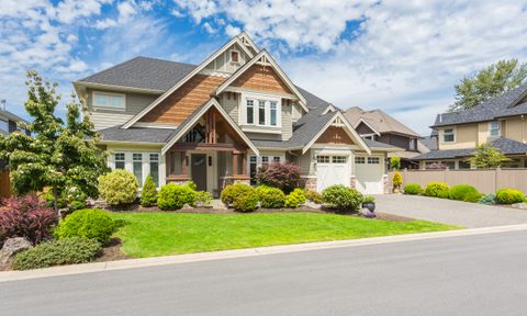 landscaped house front