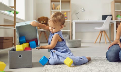 playroom organize how to kid friendly toddler boy blocks bins