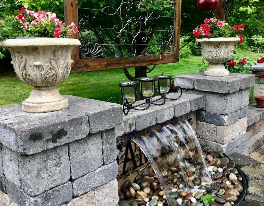 home garden waterfall water feature