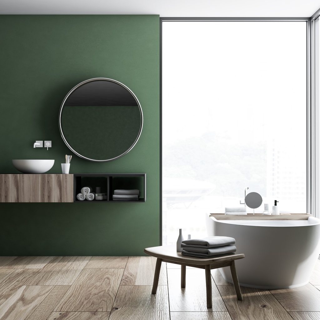 green bathroom