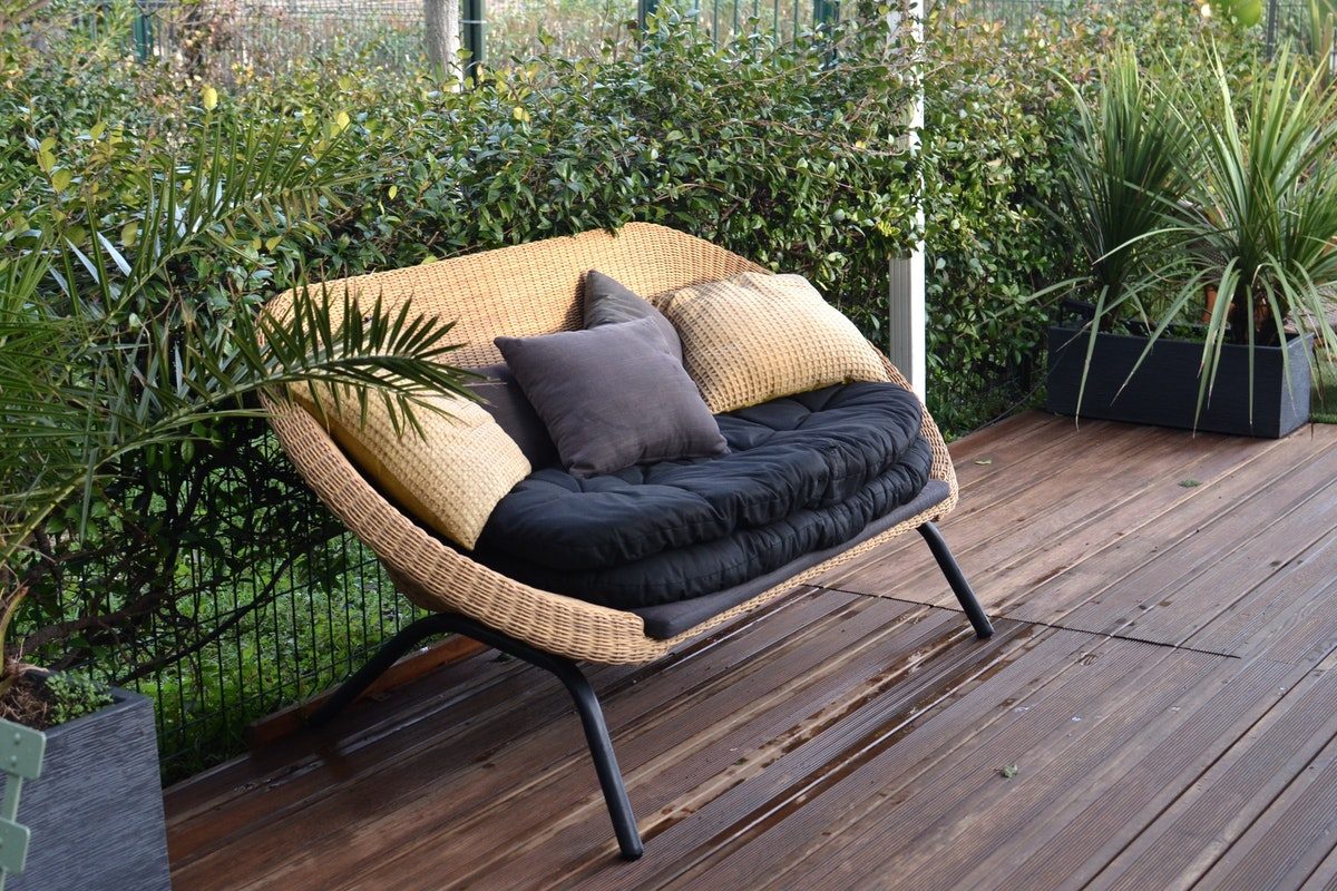 greenery and comfortable chair