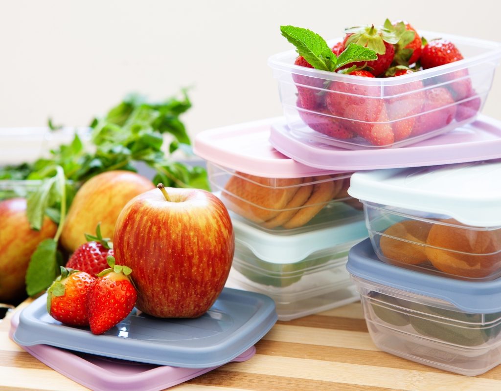 food in plastic containers