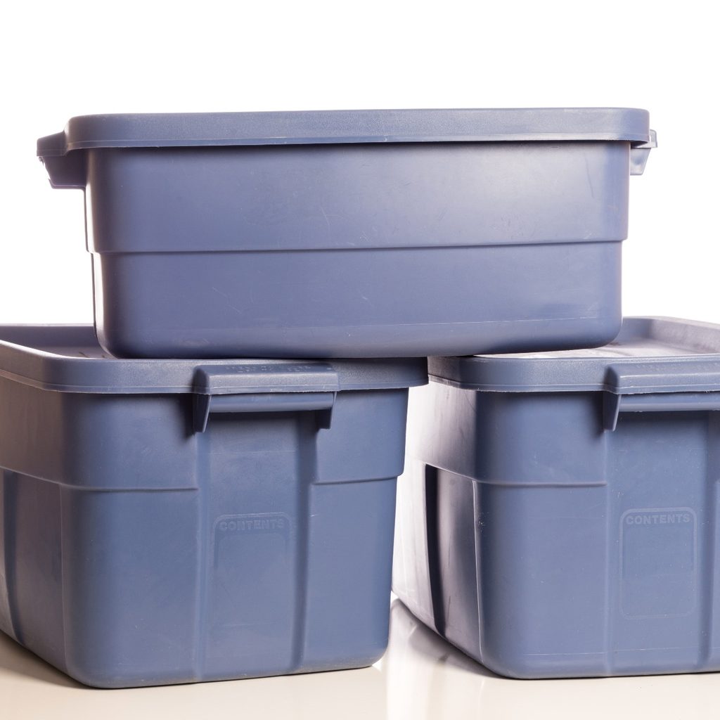 three storage bins