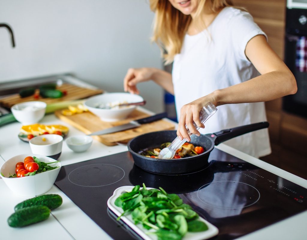 woman cooking in the kitchen