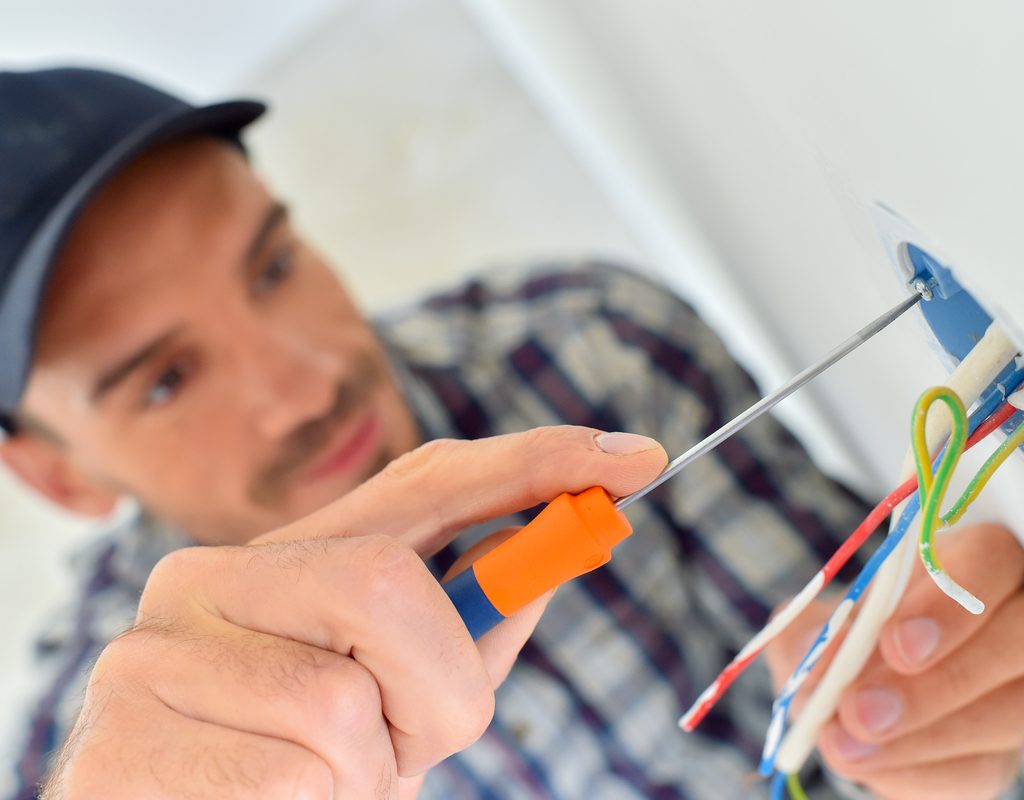 Installing a light switch plate