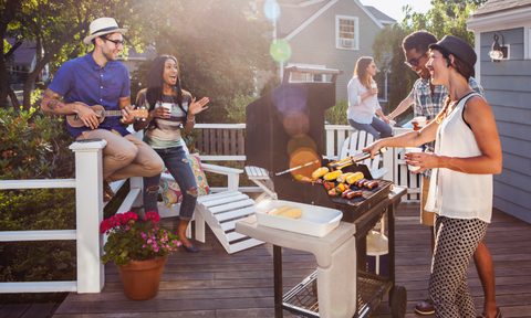 patio color schemes people grilling on deck resized