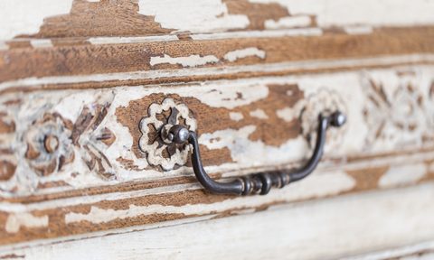 Old wooden antique chest