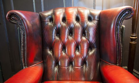 leather wingback chair