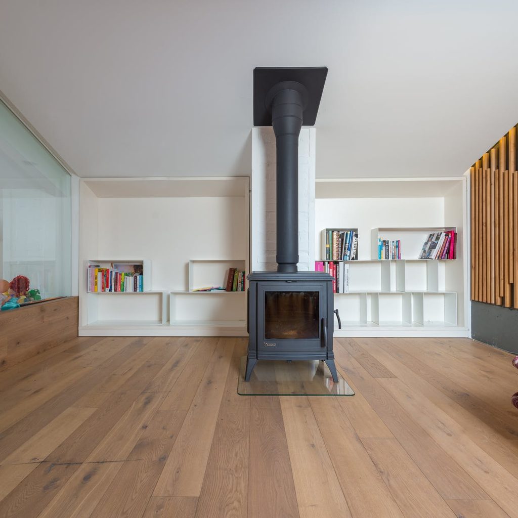 living room-wood stove
