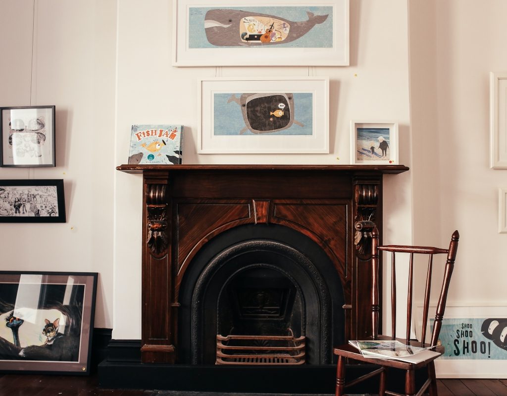 classic Victorian inspired fireplace design