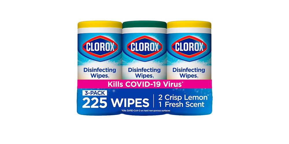 Clorox Disinfecting Wipes on a white background.