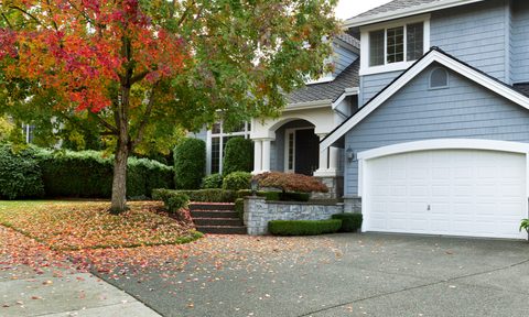 house in autumn