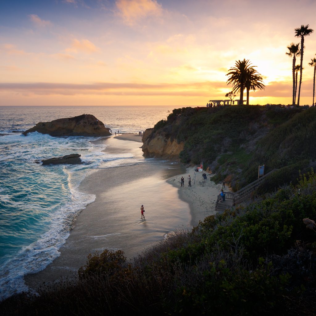 Beautiful beach in California