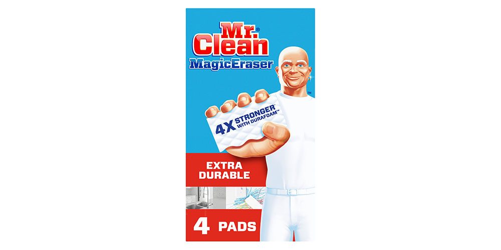 Mr. Clean Magic Eraser Extra Durable Cleaning Pad on a white background.
