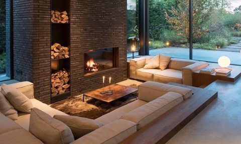 sunken living room