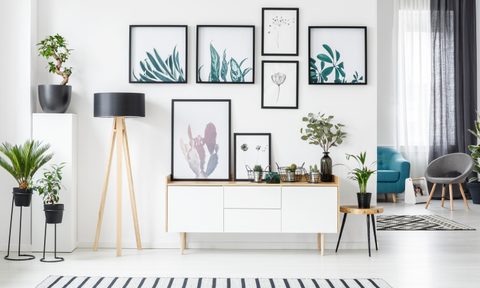 Wall art in a living room