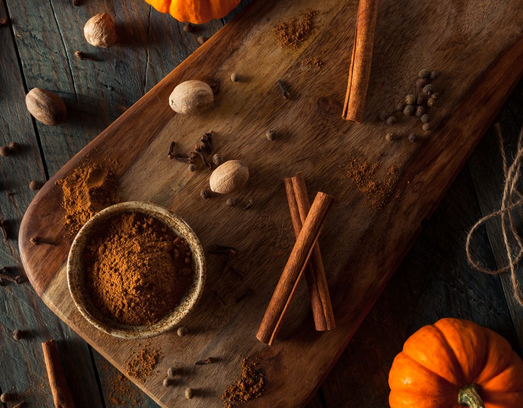 Autumn spices, pumpkin, and cinnamon