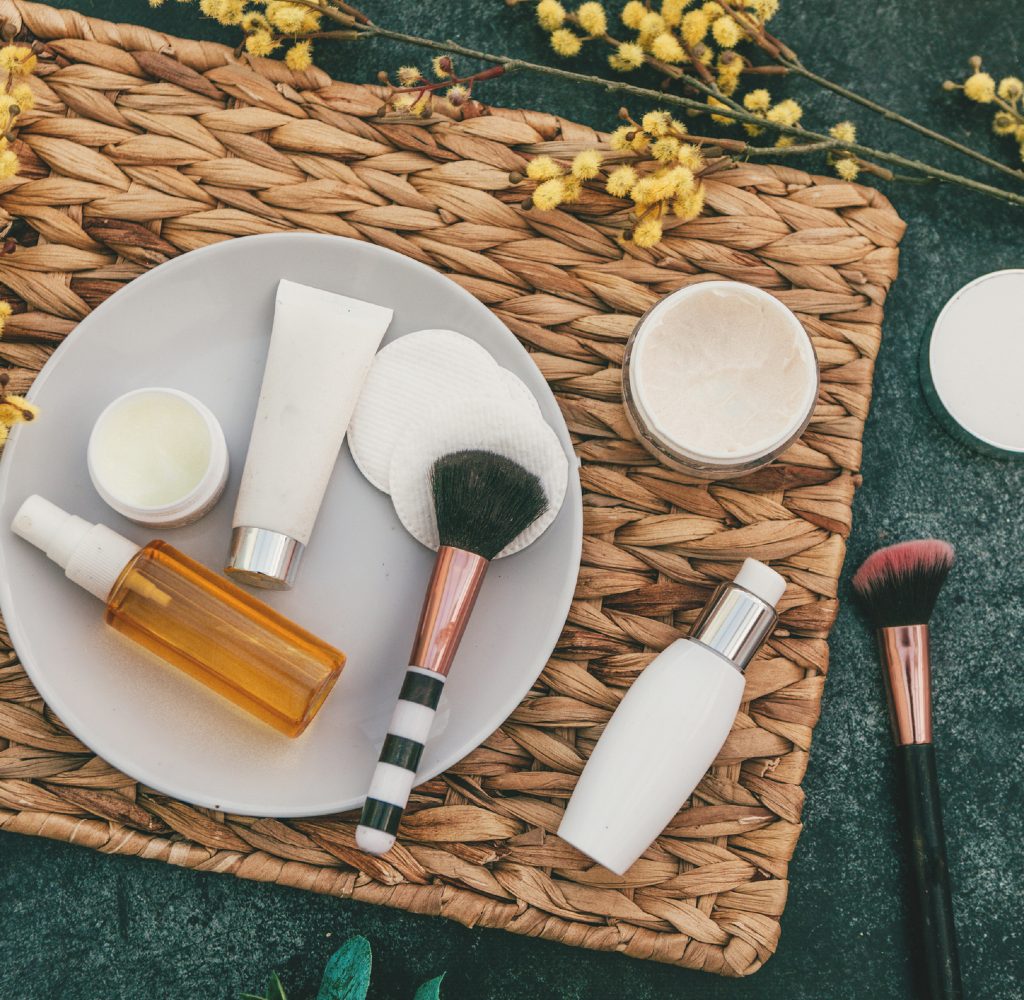 Various skincare products.