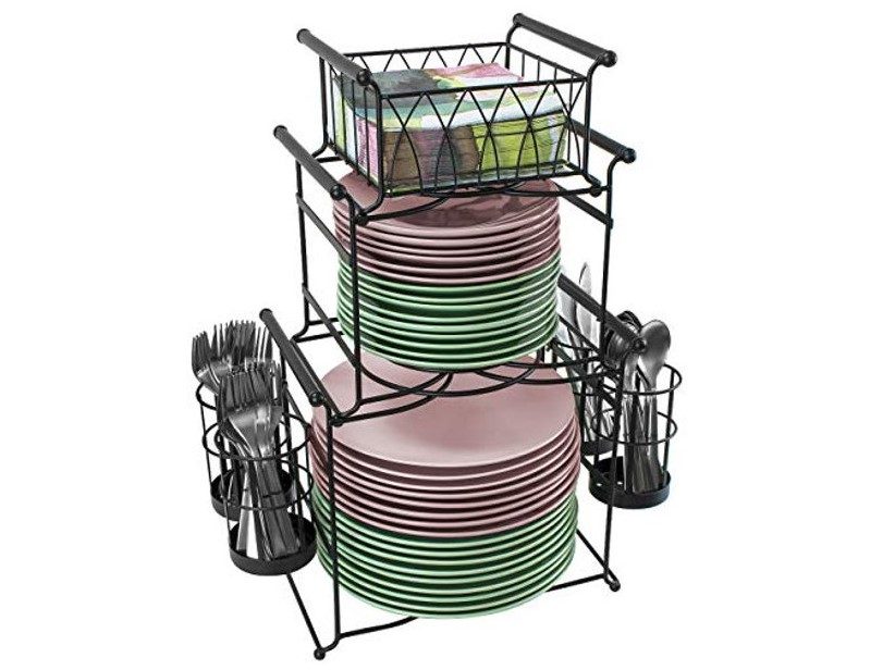 Sorbus stackable and 3-tier dish caddy.