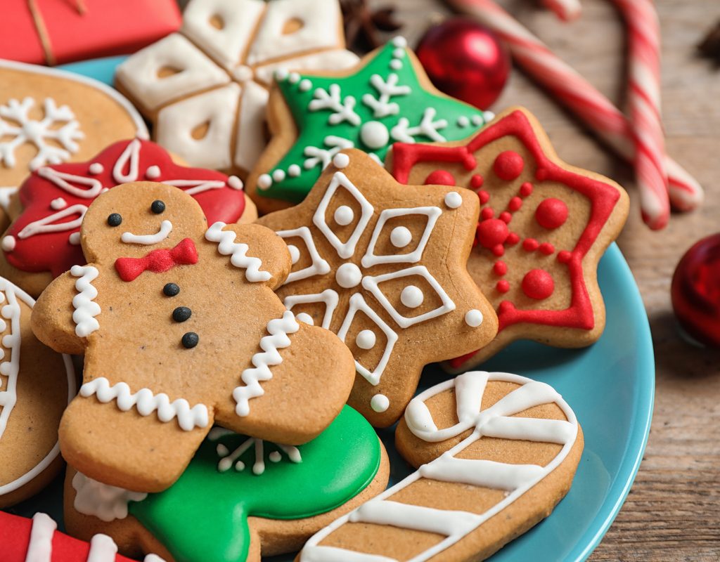 Christmas cookie cutter cookies