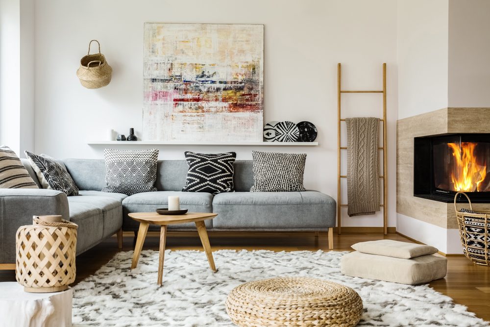 gray contemporary living room design