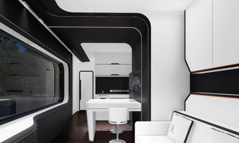 Cube Two X's tiny home living space