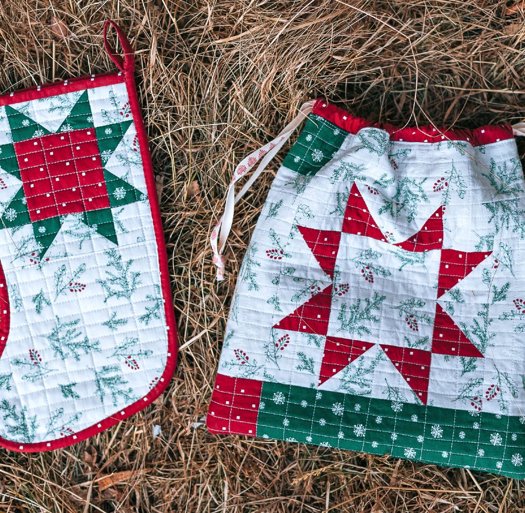 Old fashioned Christmas textiles.