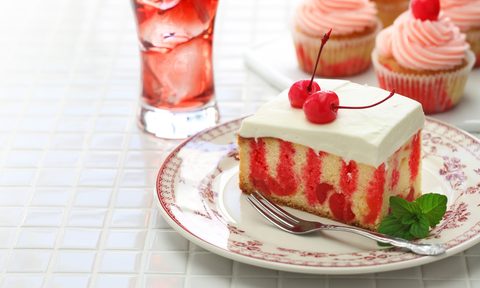 poke cake desserts strawberry slice