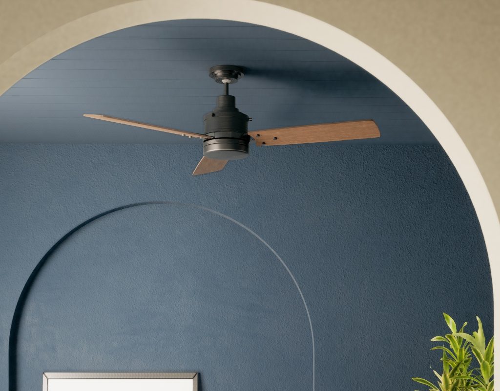 Blue painted ceiling home design