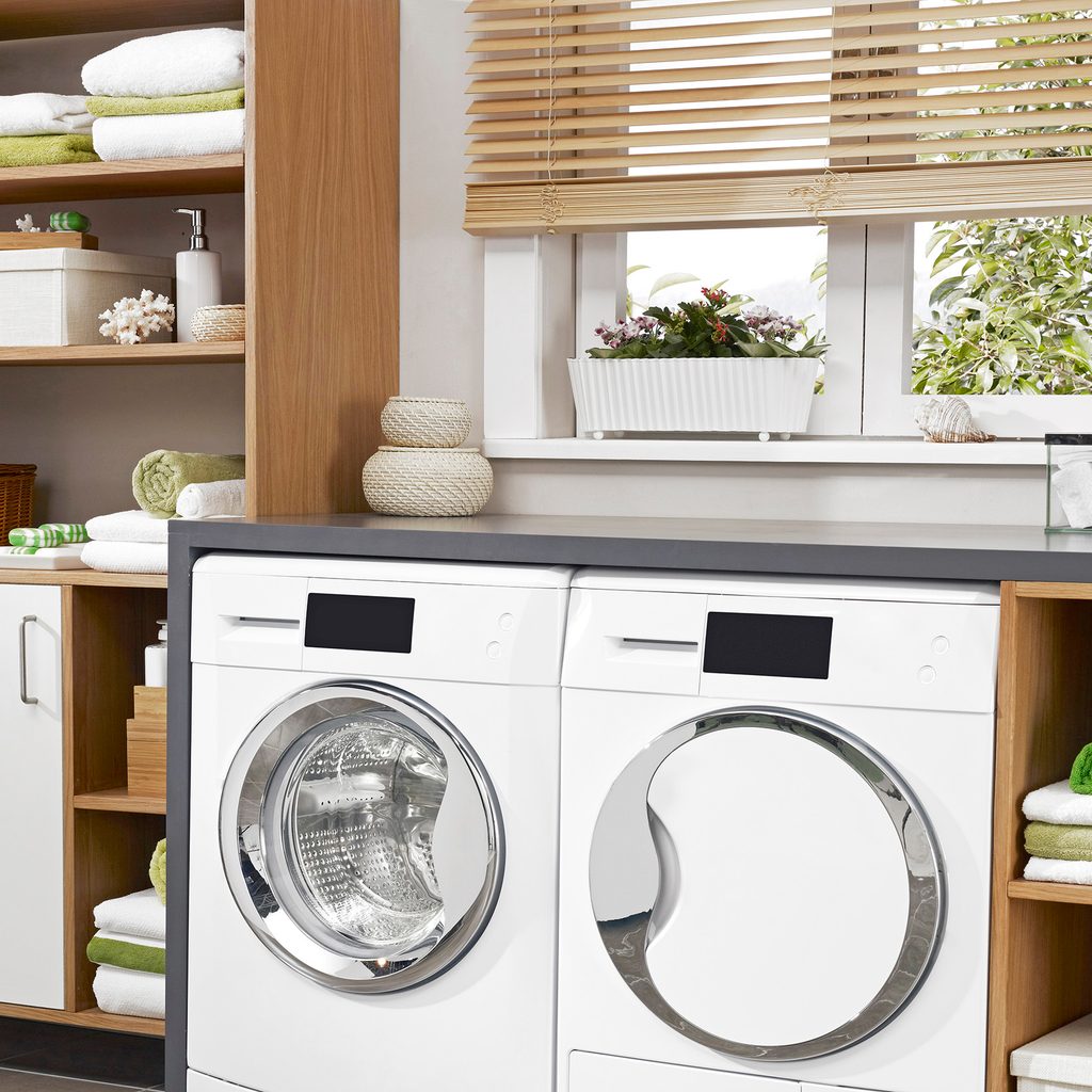 Laundry area with lots of storage