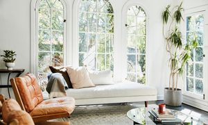 luxury living room design with big windwos