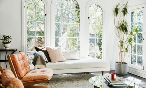 luxury living room design with big windwos