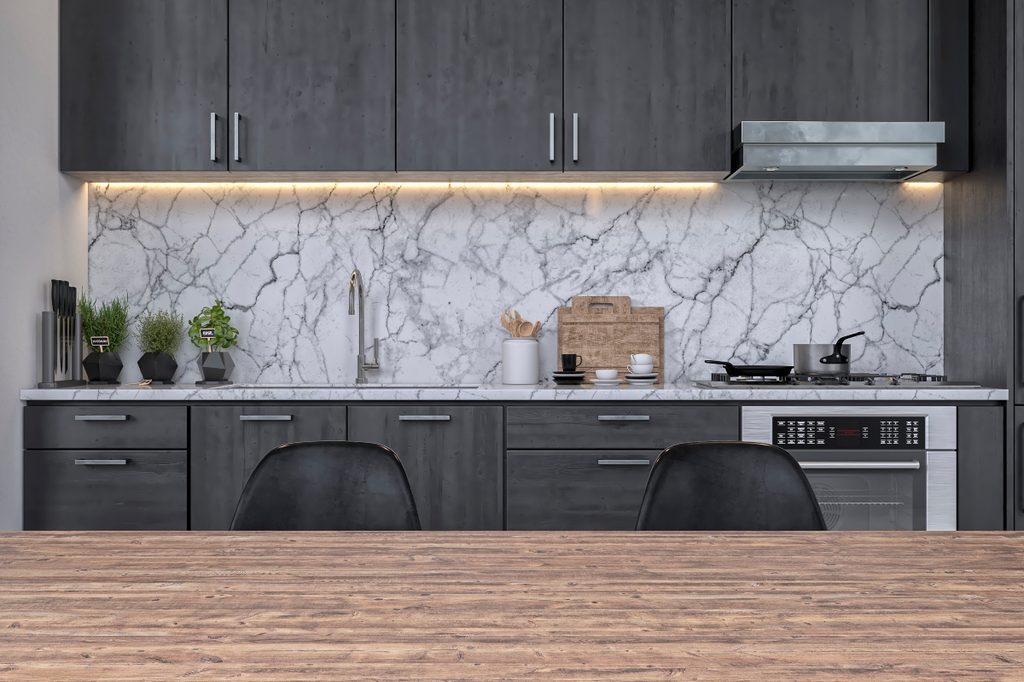 Marble kitchen backsplash wallpaper