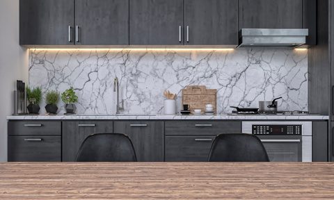 Marble kitchen backsplash wallpaper