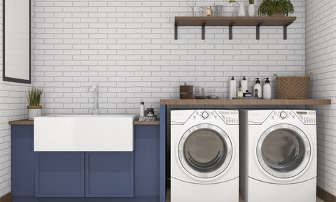 shelf ideas for laundry room shutterstock 542619211