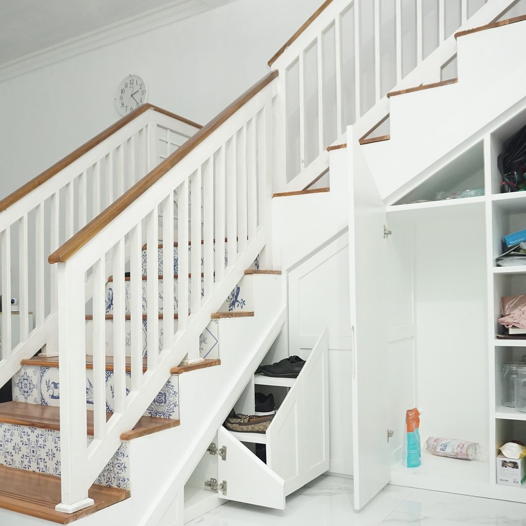 Staircase with under-stair storage