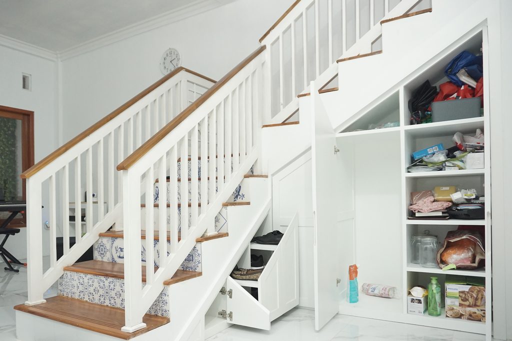 Staircase with under-stair storage