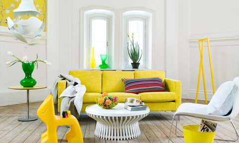 free home design changes a light living room with yellow details  sweden