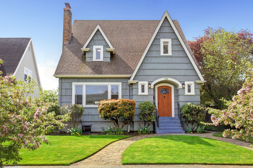 Gray-blue house exterior