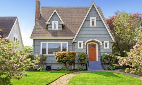 Gray-blue house exterior