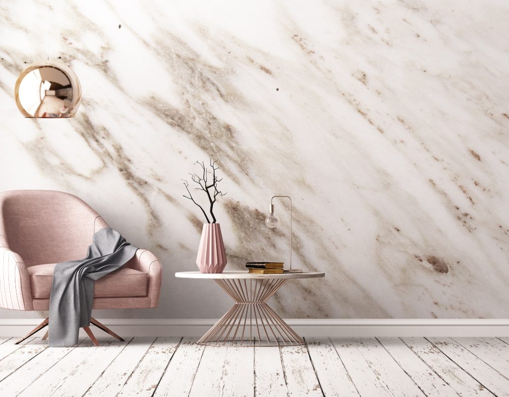 marble wallpaper with a vintage aesthetic