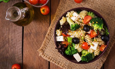 healthy salad recipes pasta feta cheese
